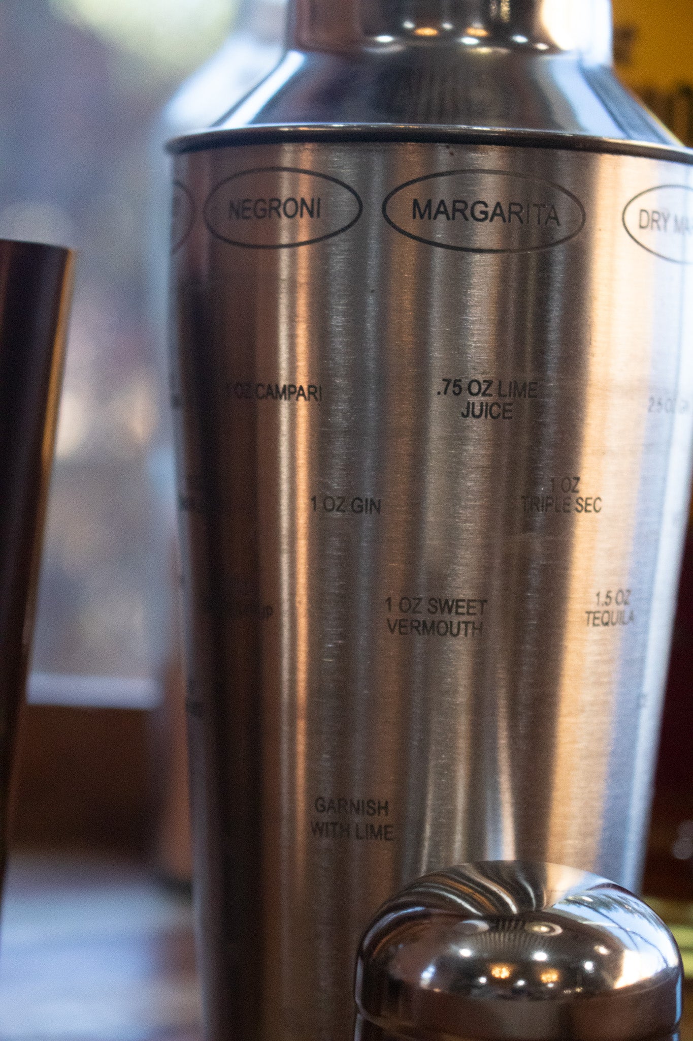 Stainless Steel and Copper Spin and Select 20oz Cocktail Shaker with 8 Recipe Card