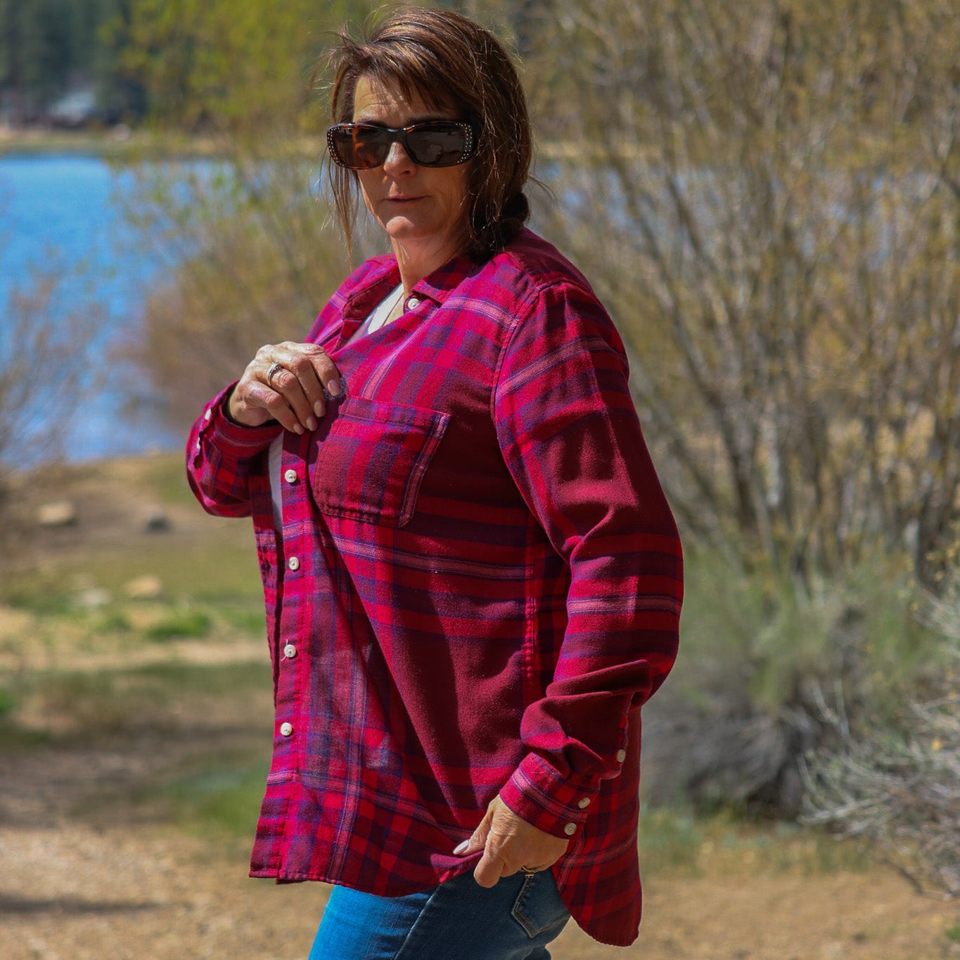 Red Mossimo Supply Co Plaid Flannel Size Small