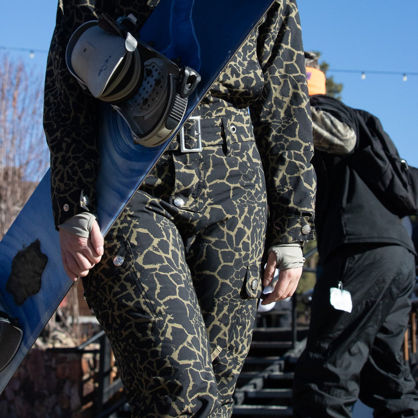 Burton Women's One-Piece Leopard Print Dryride Belted Snow Suit- Size Small