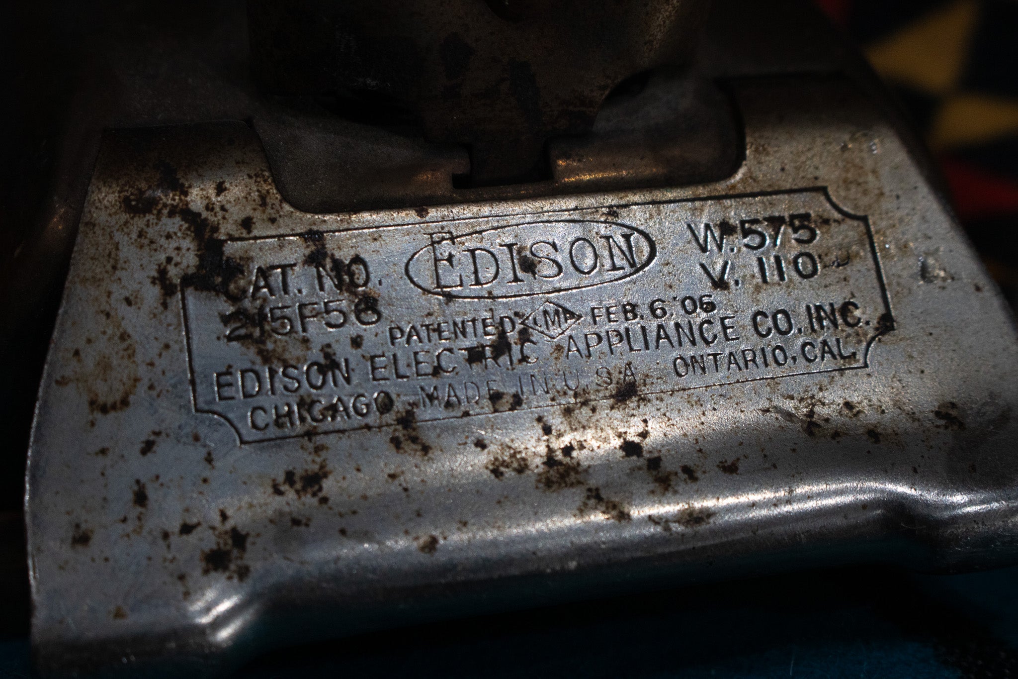 Edison 1906 Electric Cast Iron with Missing Electric Cord