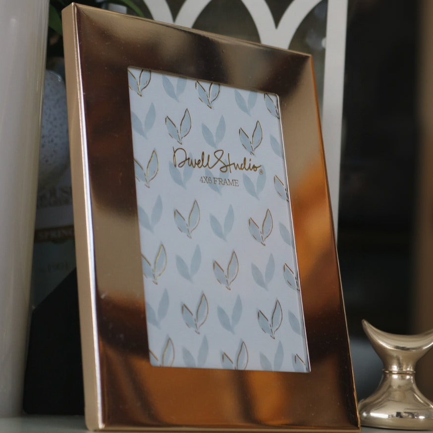 Dwell Studio Gold 4x6 Photo Frame