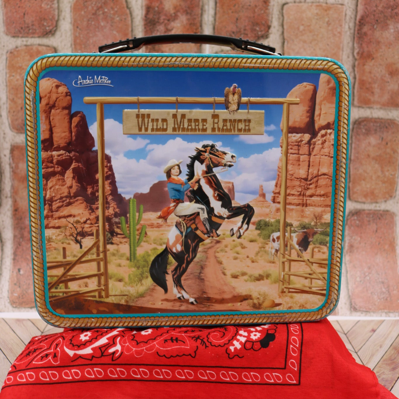 Cowgirl Archie Mcphee Wild Mare Ranch Metal Lunch Box