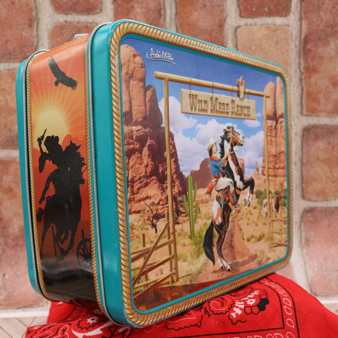 Cowgirl Archie Mcphee Wild Mare Ranch Metal Lunch Box