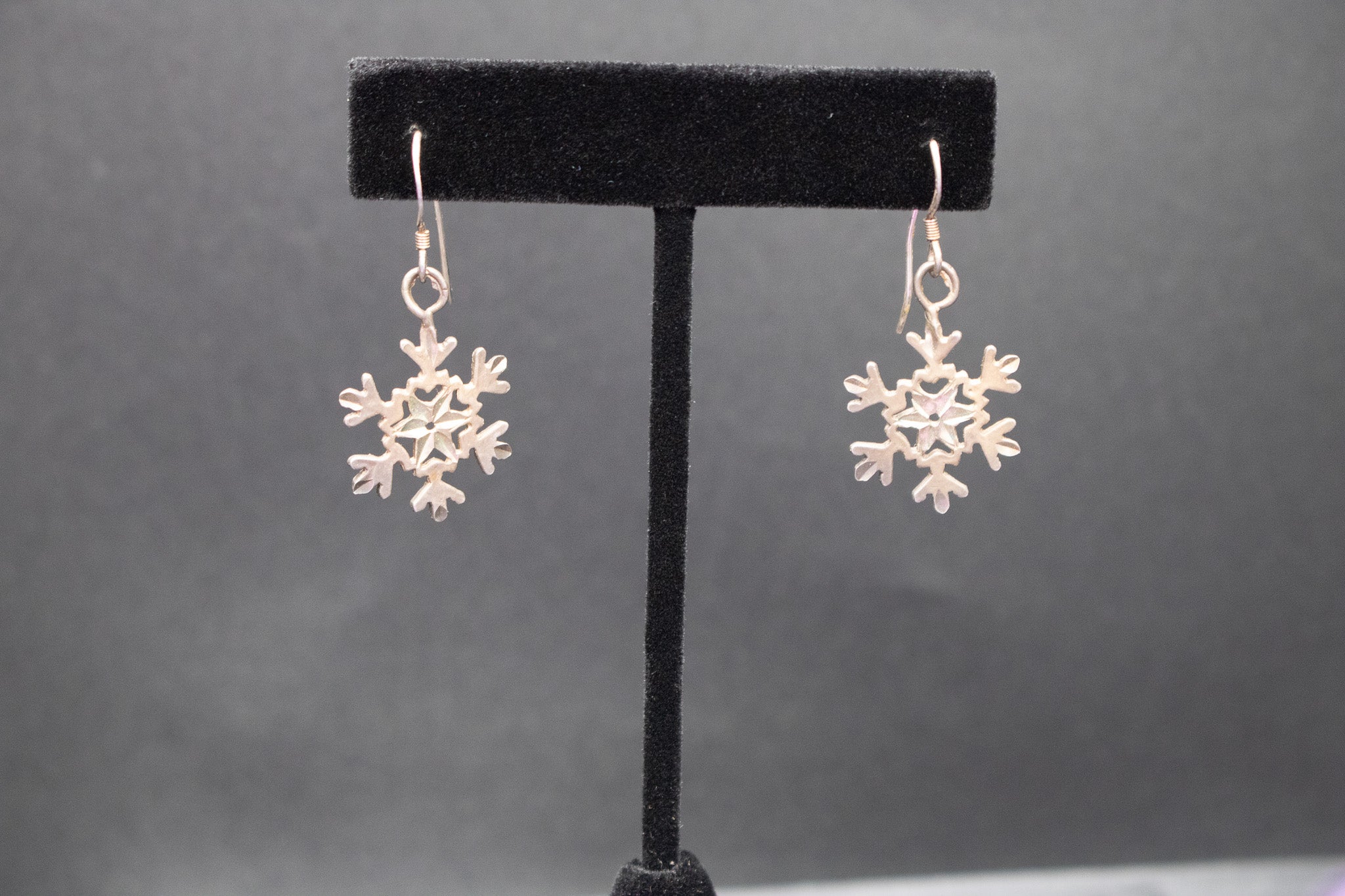 Sterling Silver Snowflake Earrings