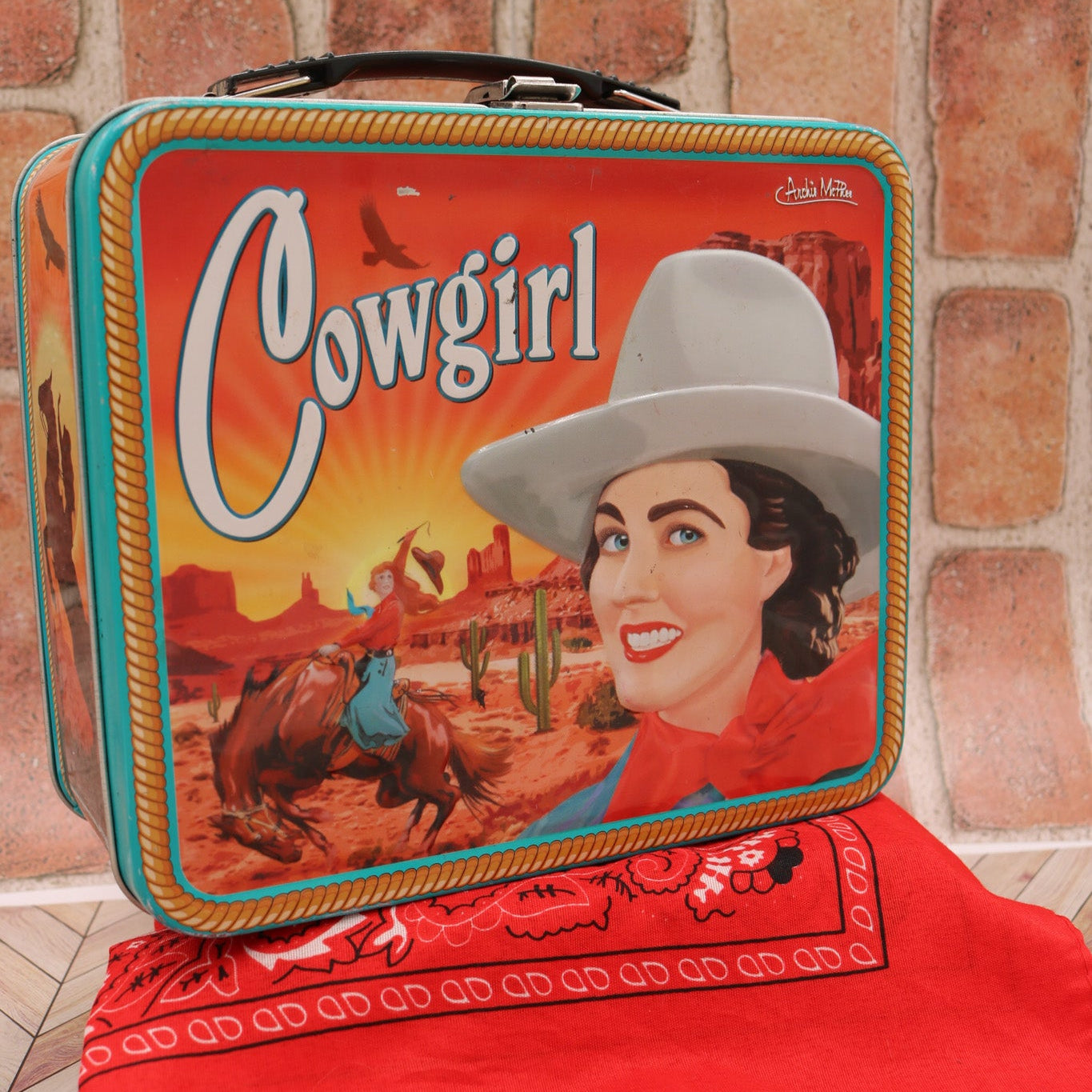 Cowgirl Archie Mcphee Wild Mare Ranch Metal Lunch Box
