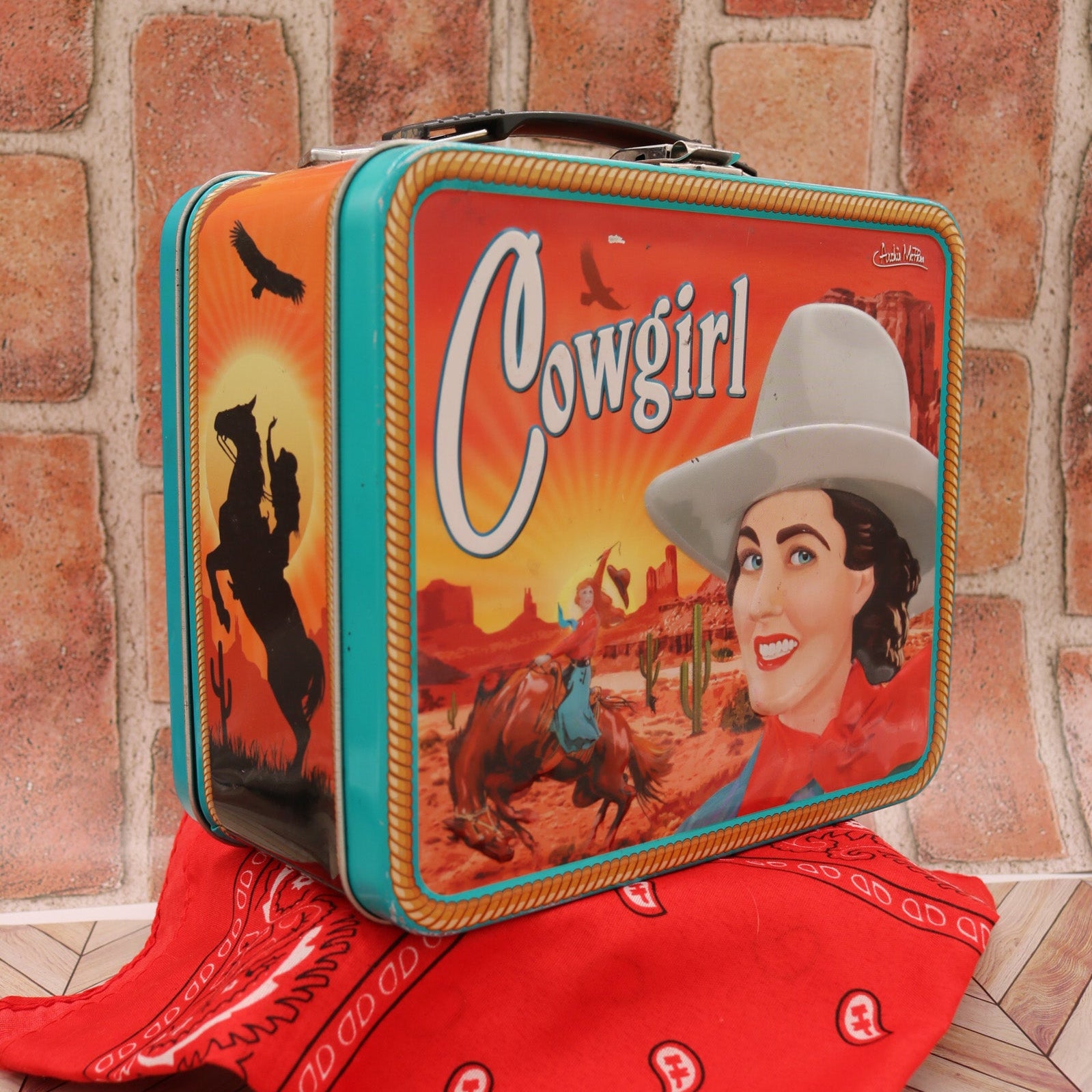Cowgirl Archie Mcphee Wild Mare Ranch Metal Lunch Box