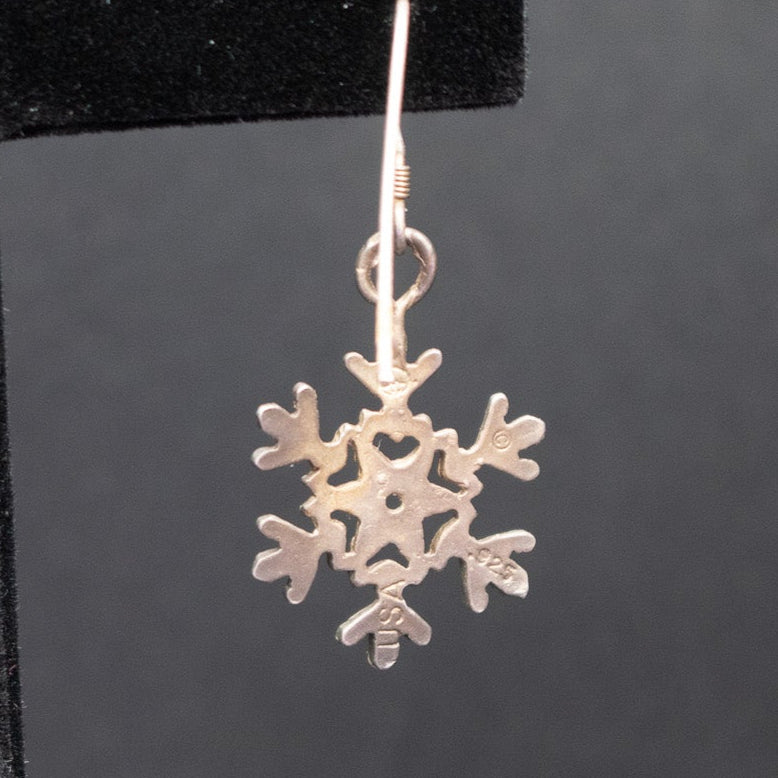 Sterling Silver Snowflake Earrings