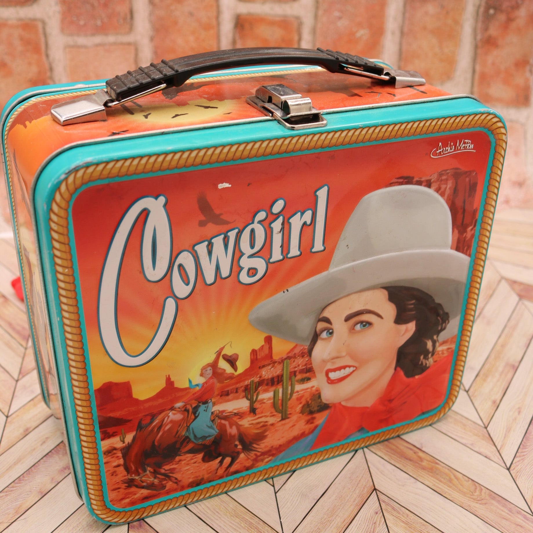 Cowgirl Archie Mcphee Wild Mare Ranch Metal Lunch Box