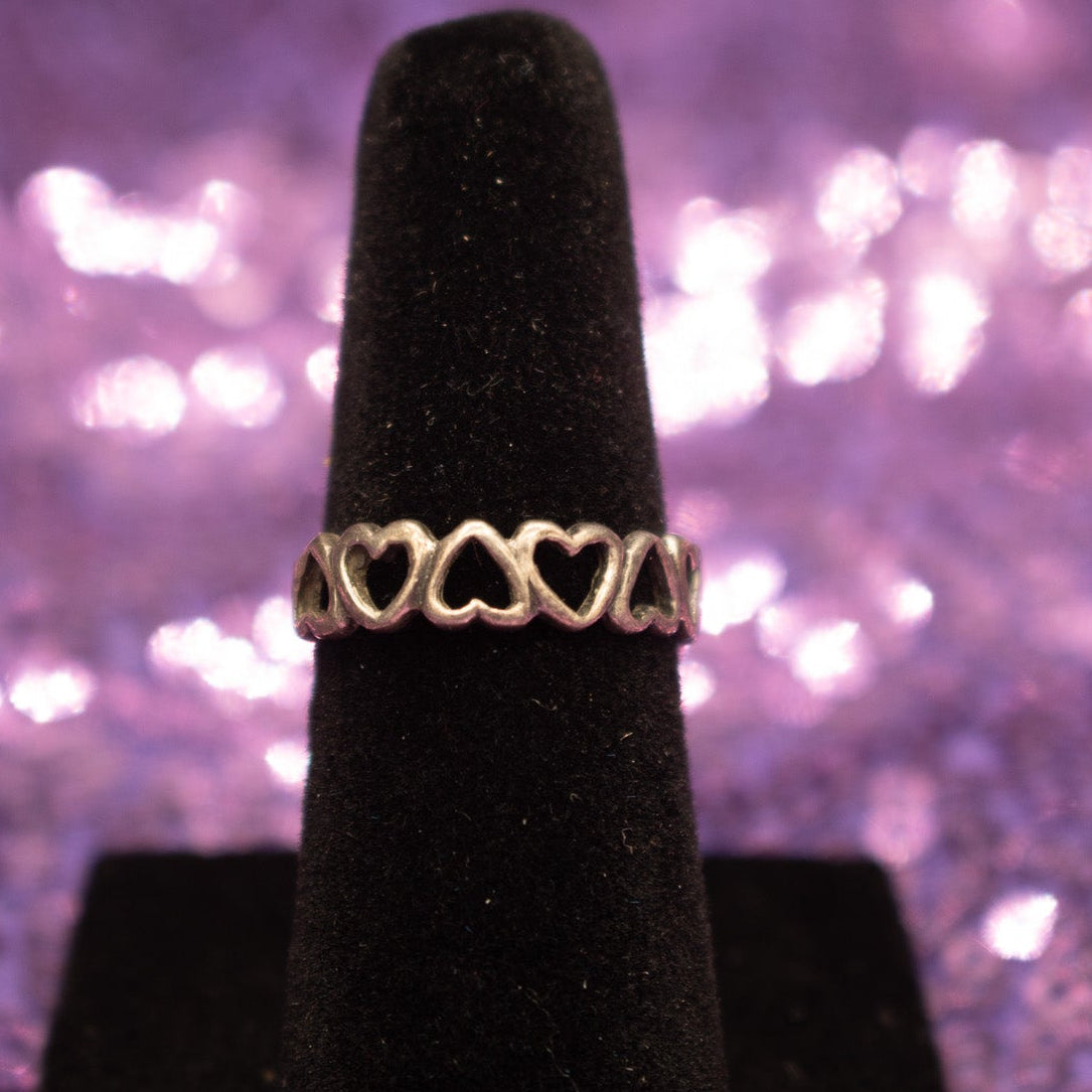 Silver Heart Detailed Toe Ring