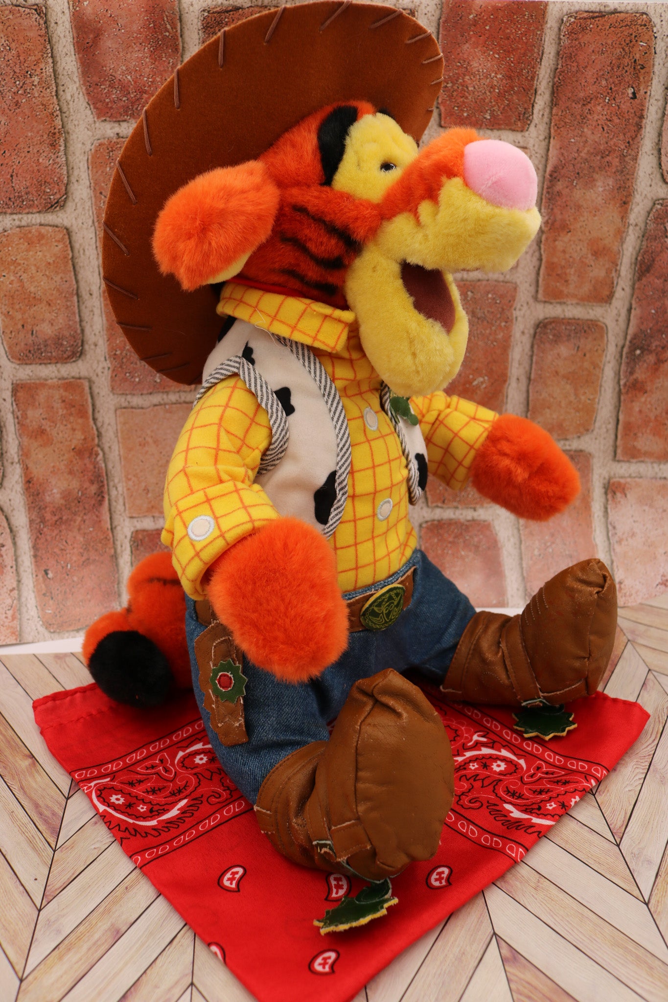 Tigger Plushie Dressed as Woody