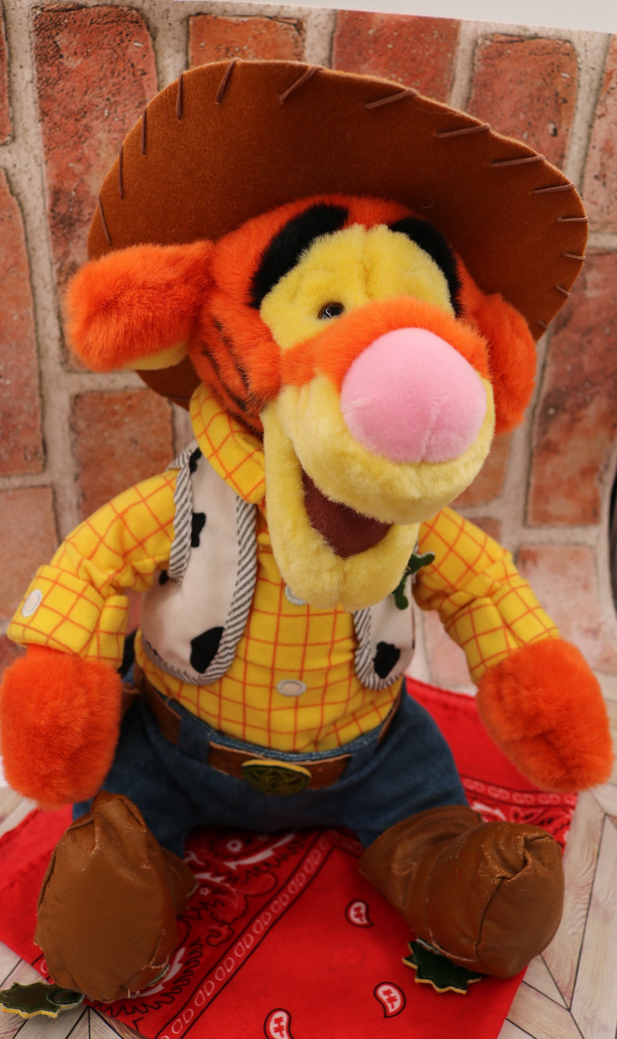 Tigger Plushie Dressed as Woody