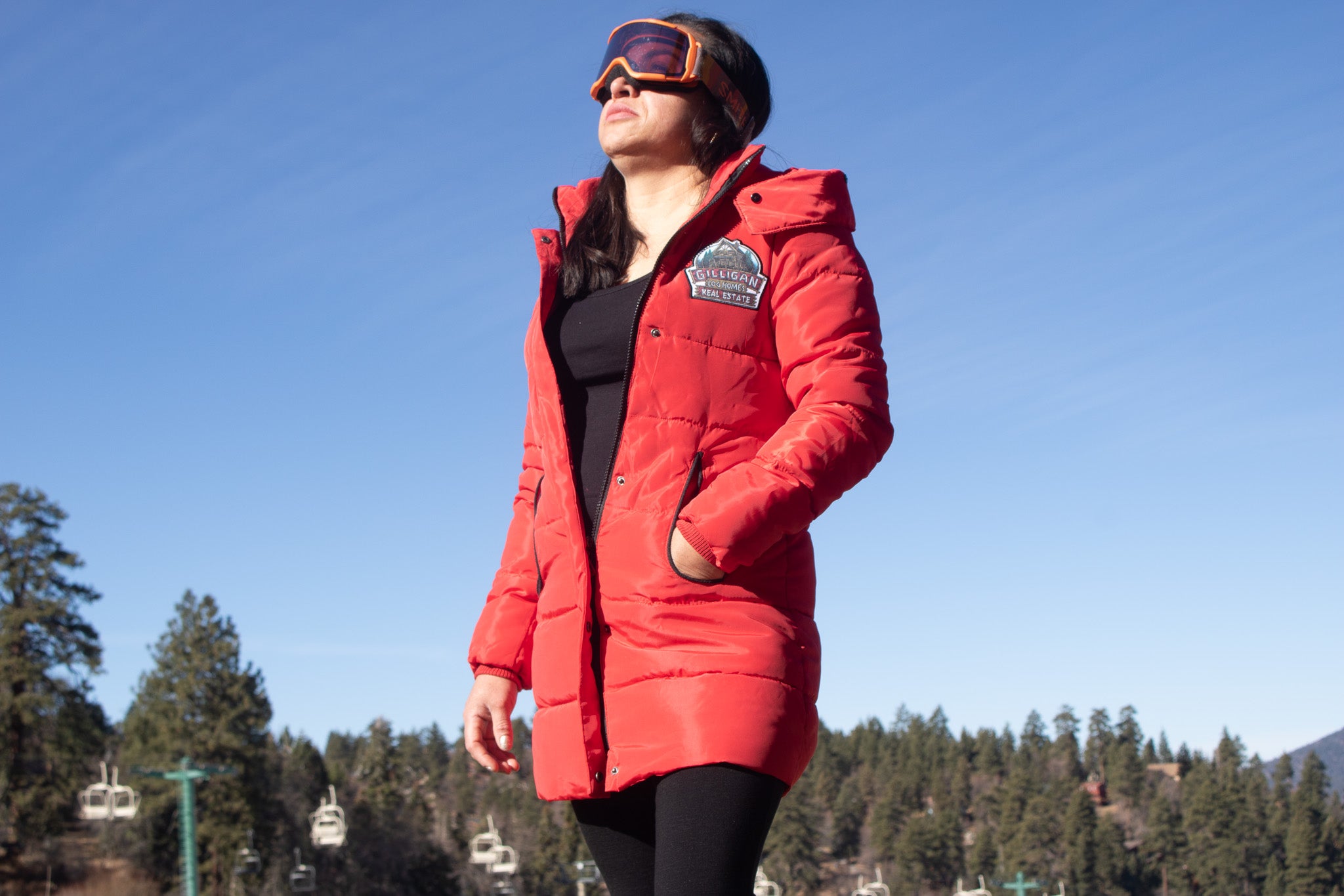 Long Puffer Style Red Winter Coat