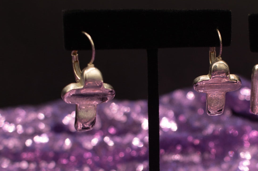 SilverPlated Cross Earrings
