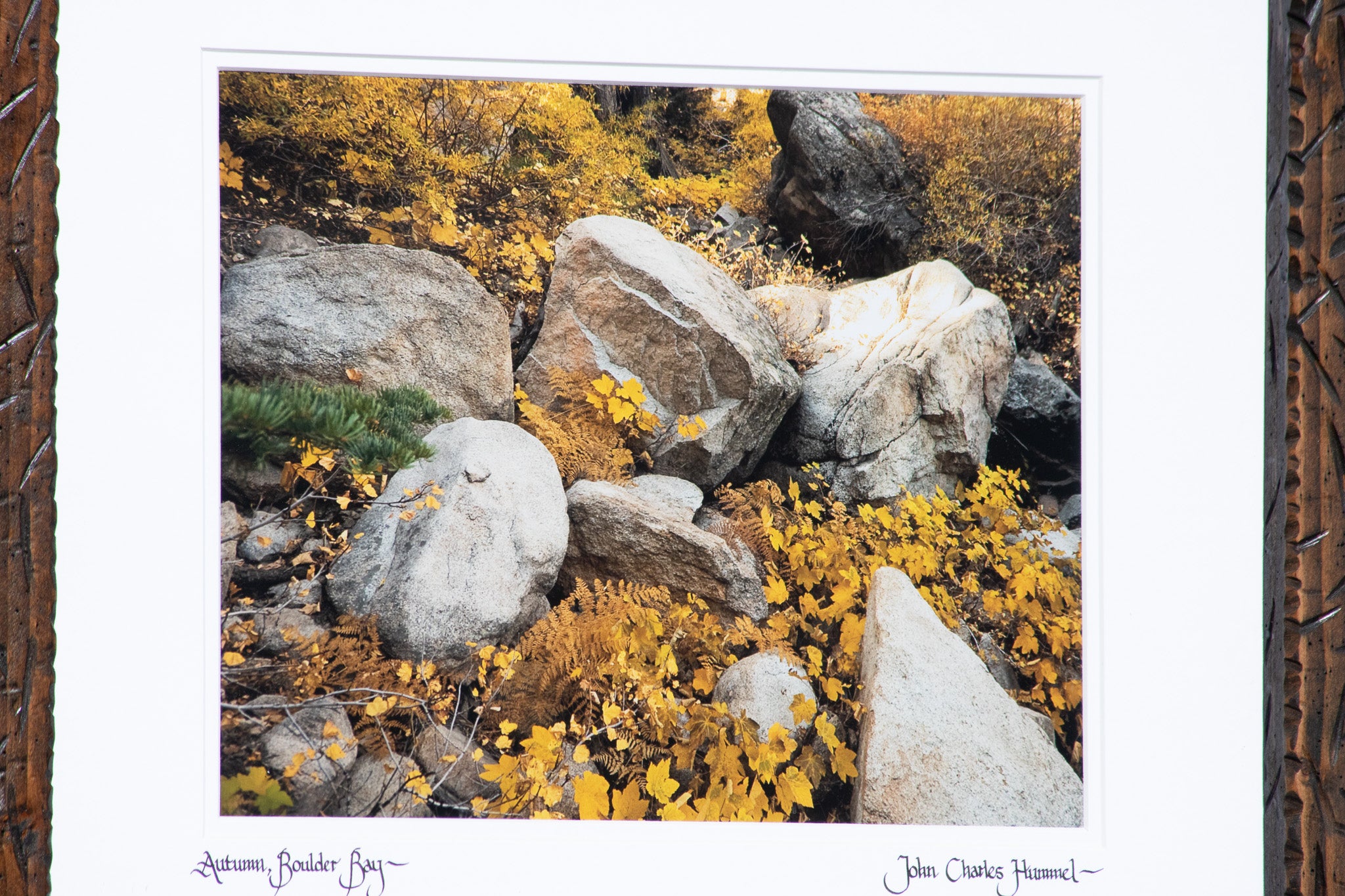 Original Picture taken by John Charles Hummel "Autumn Boulder Bay" Location Big Bear Lake California September 10, 2009