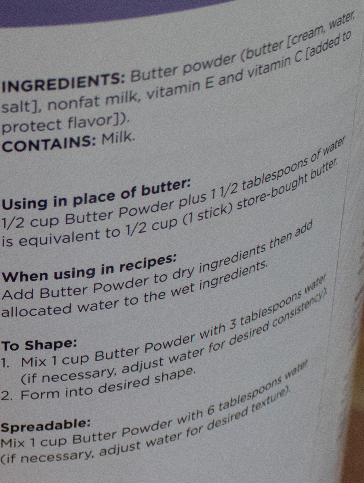 Augason Farms Butter Powder