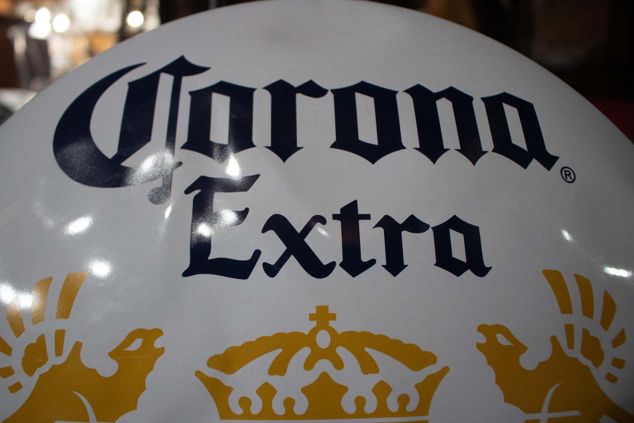 Corona Beer Extra Round Metal Painted Sign