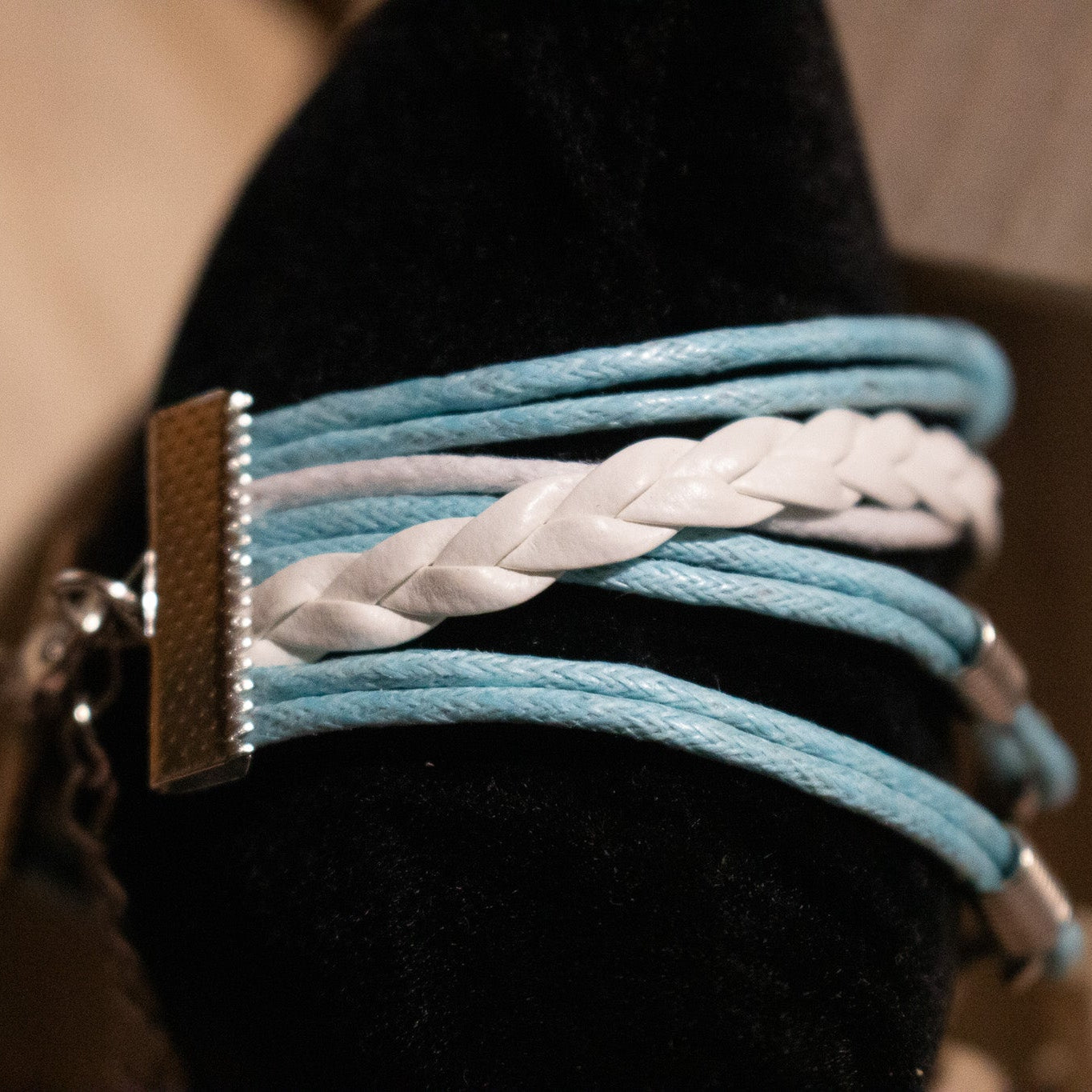 Friendship bracelet with Simple silver, alloy charms