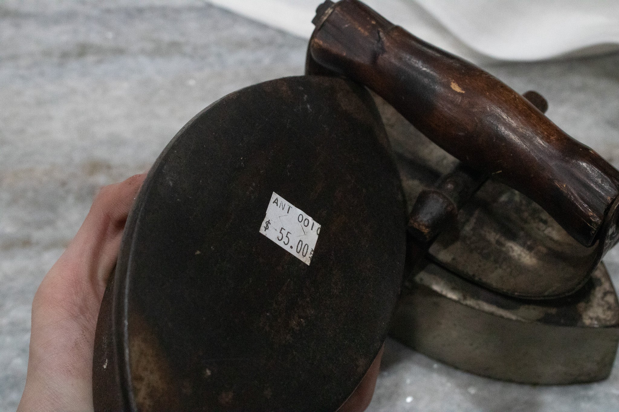 Wood Handle Cast Iron with Removable Hot Plate