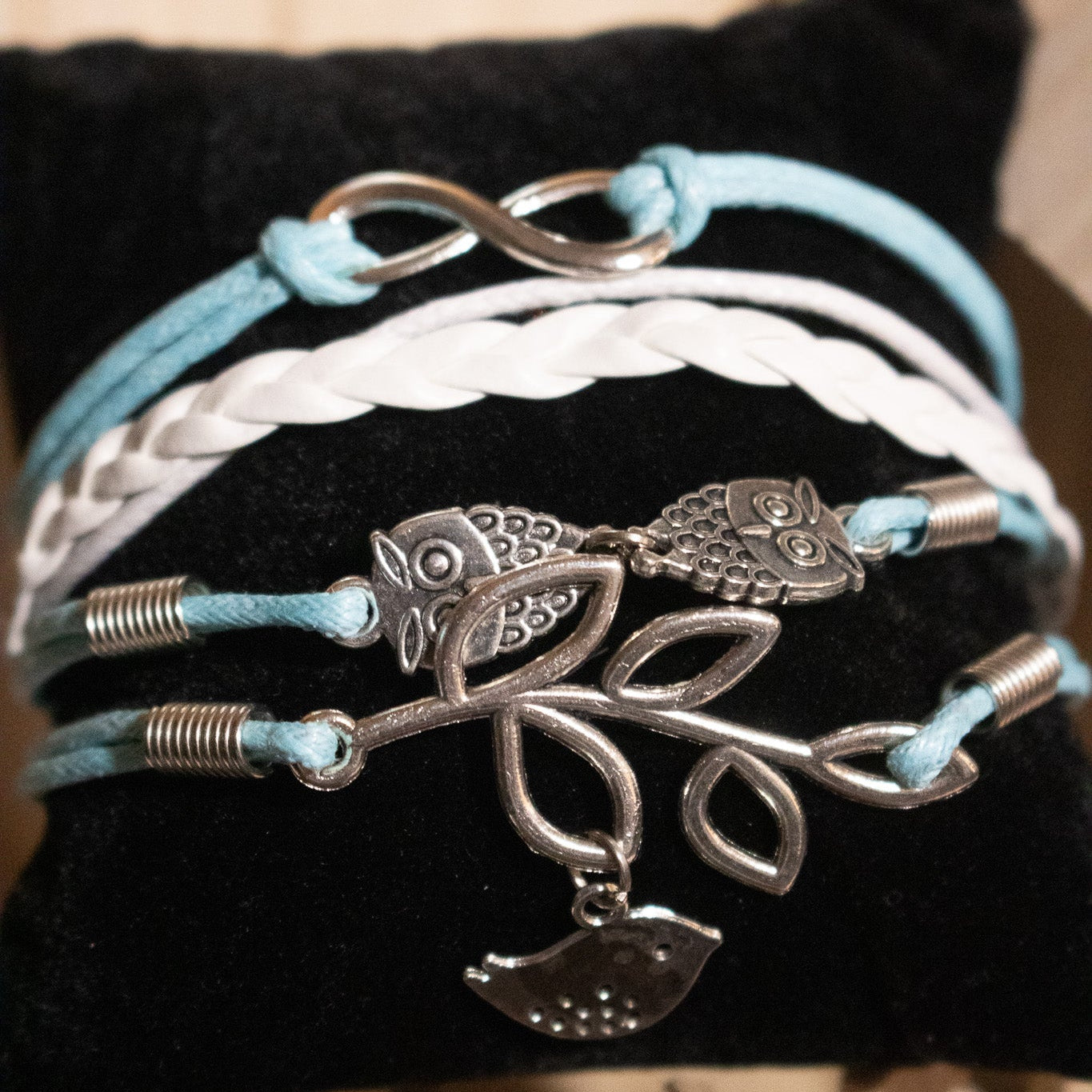 Friendship bracelet with Simple silver, alloy charms