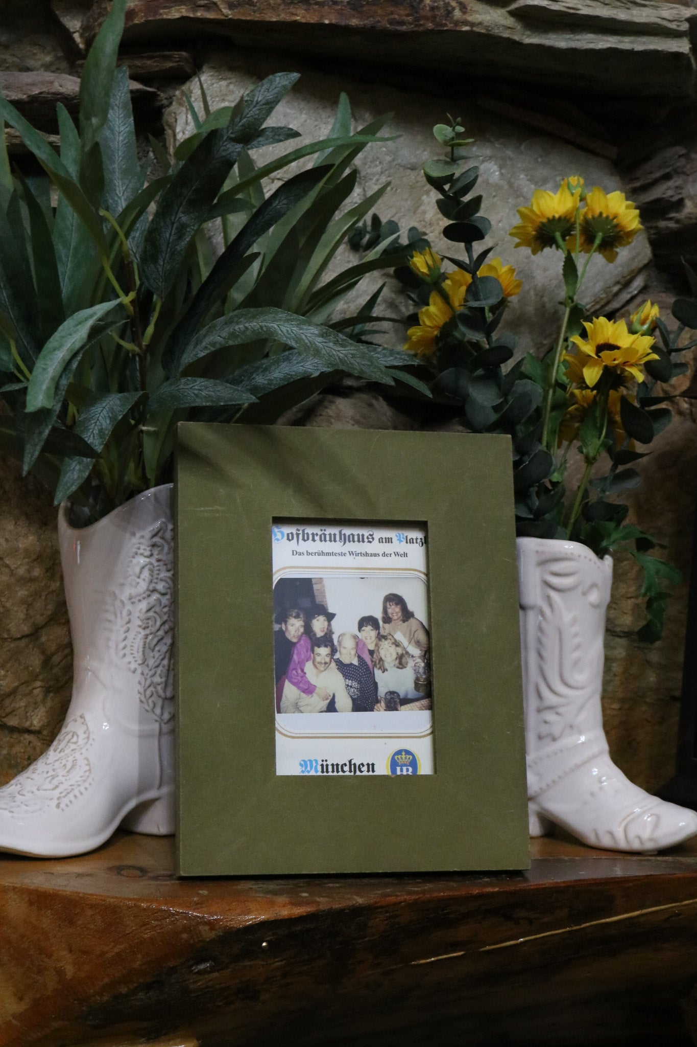 Green Stained Wood 5 1/2" x 3 1/2" Picture Frame