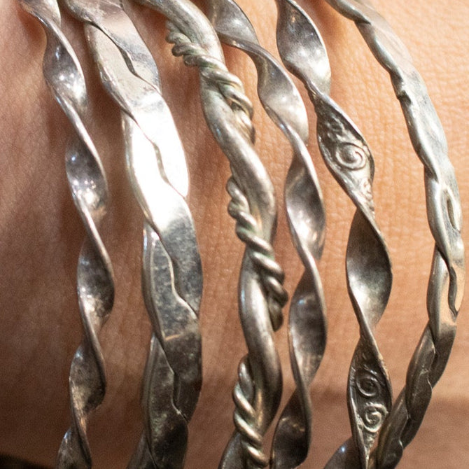 Sterling Silver Bracelet Set of 6