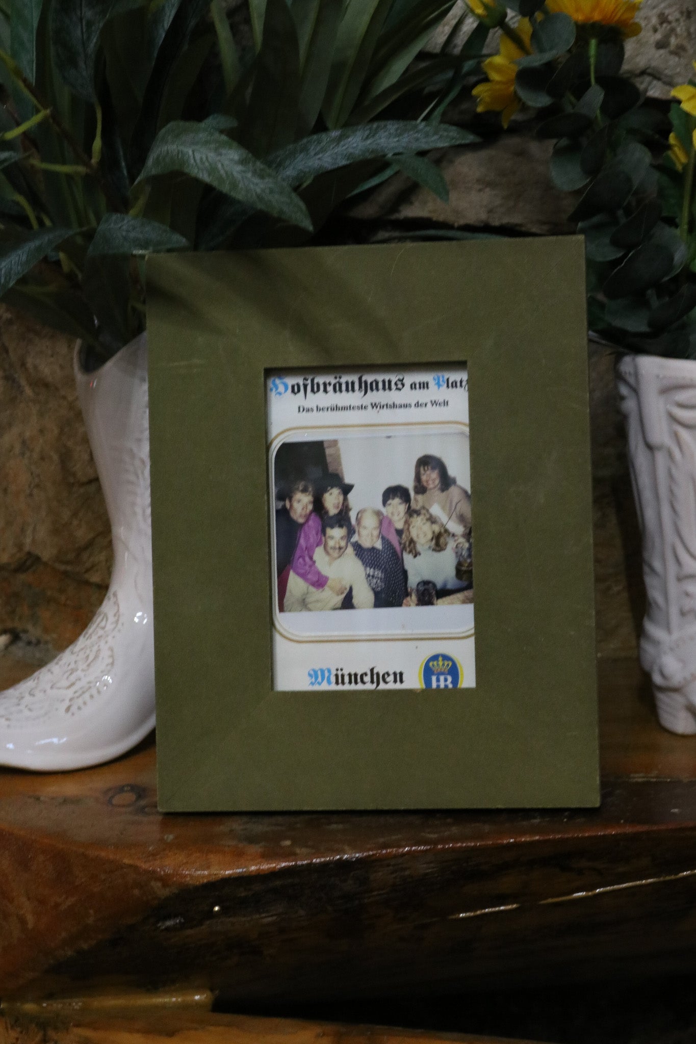 Green Stained Wood 5 1/2" x 3 1/2" Picture Frame