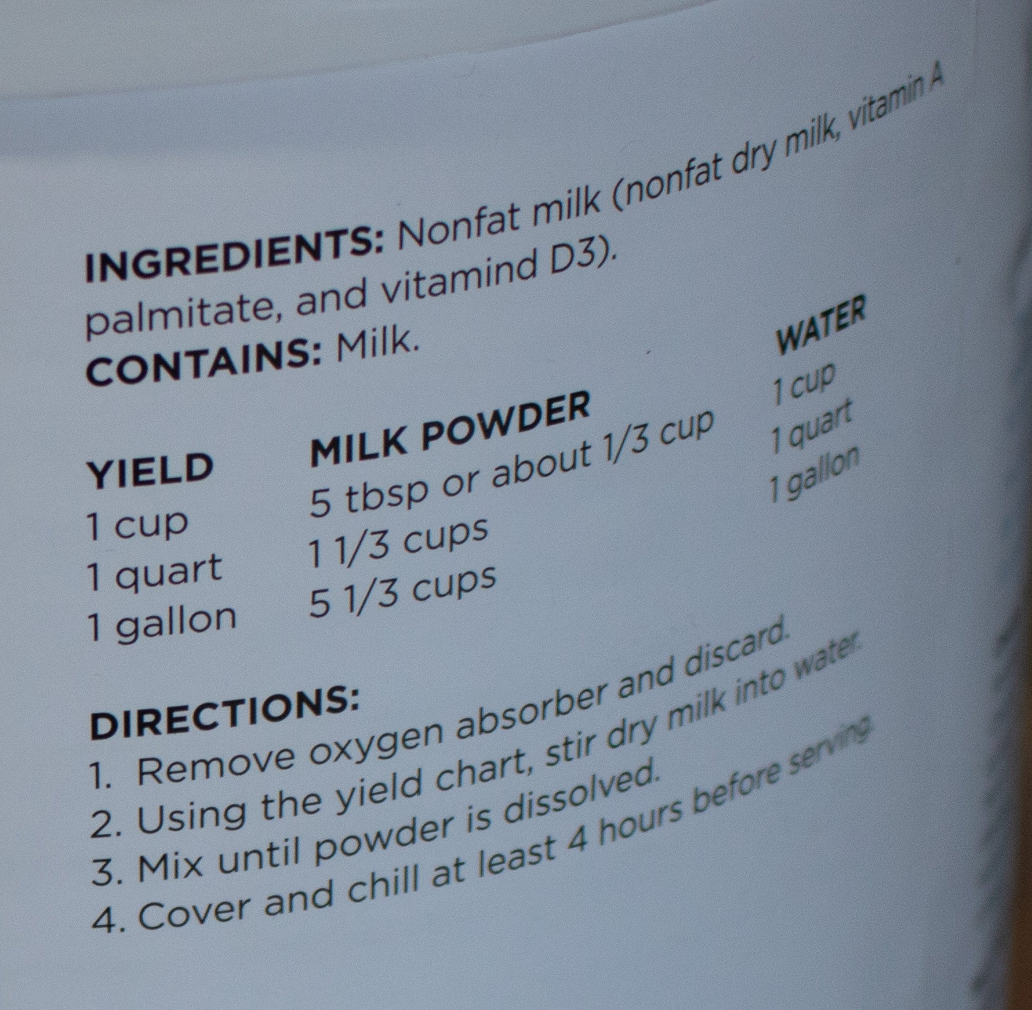 Augason Farms Country Fresh Instant Nonfat Dry Milk