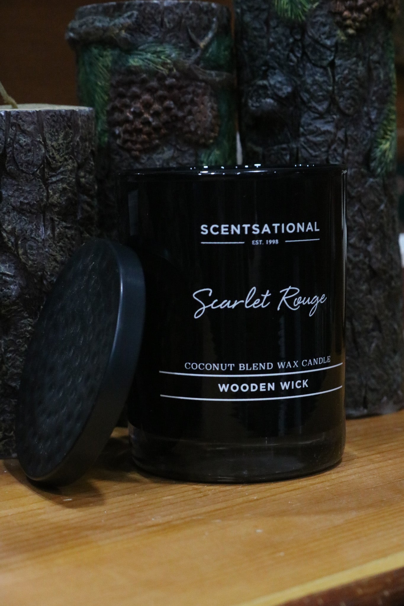 Scarlet Rouge Coconut Blend Wax & Wooden Wick Candle