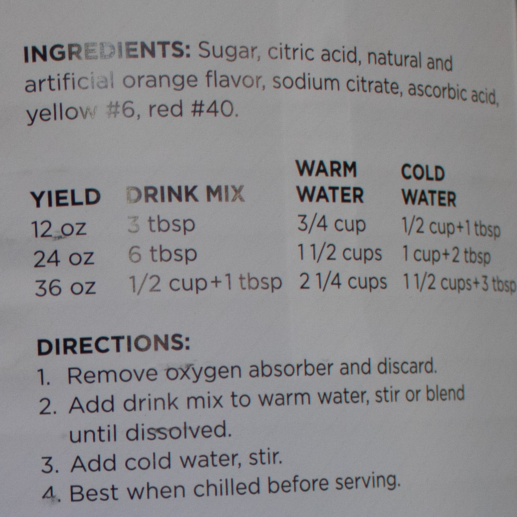 Augason Farms Orange Delight Flavored Drink Mix