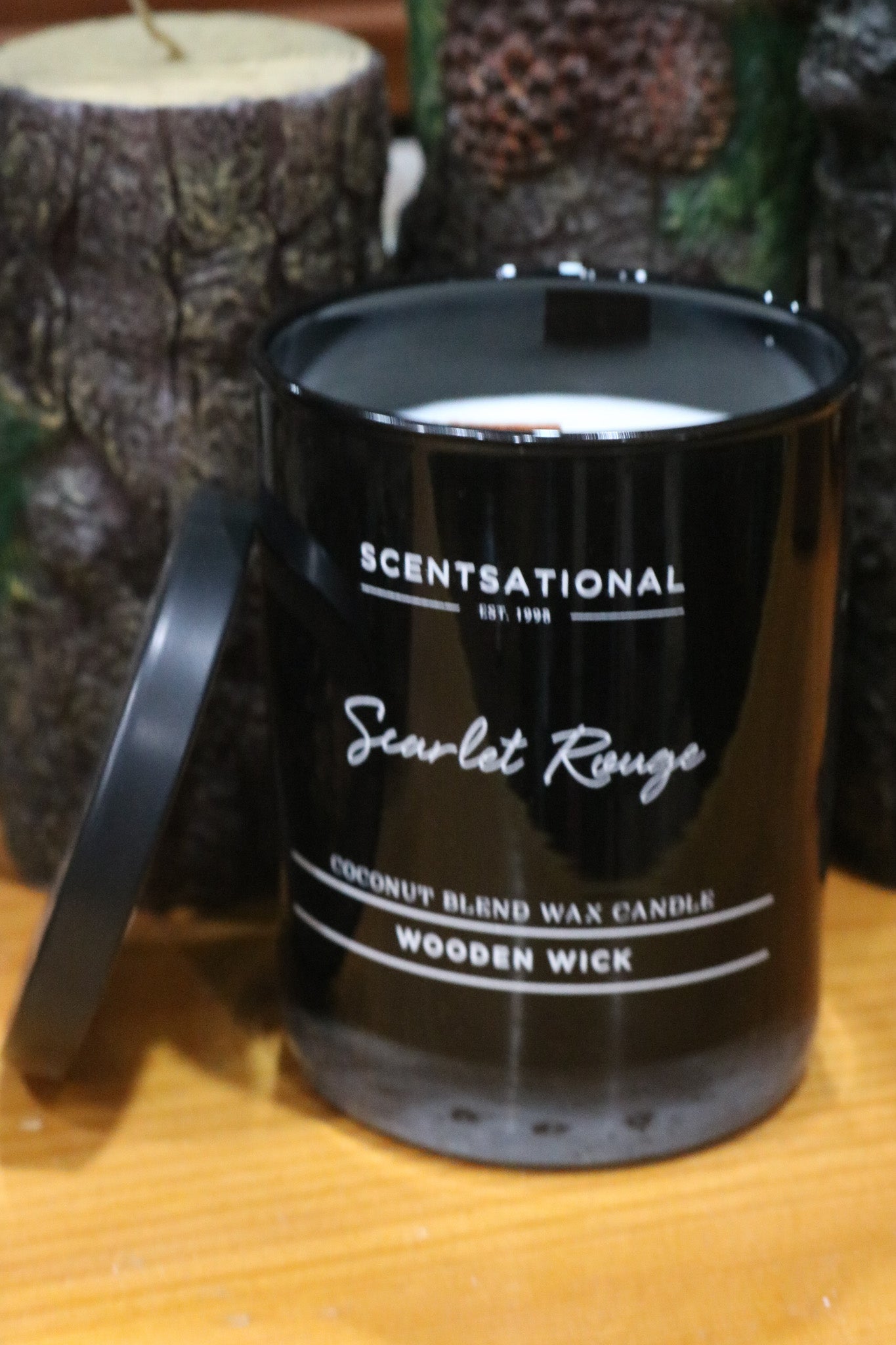 Scarlet Rouge Coconut Blend Wax & Wooden Wick Candle