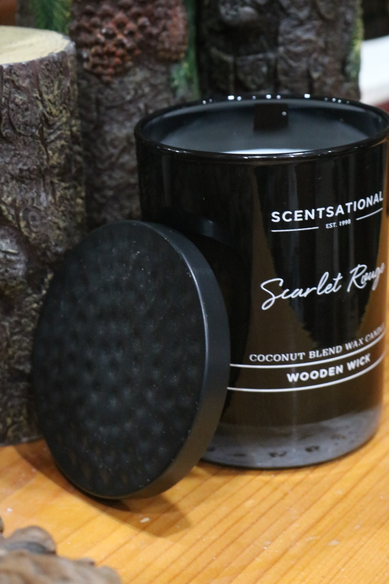 Scarlet Rouge Coconut Blend Wax & Wooden Wick Candle