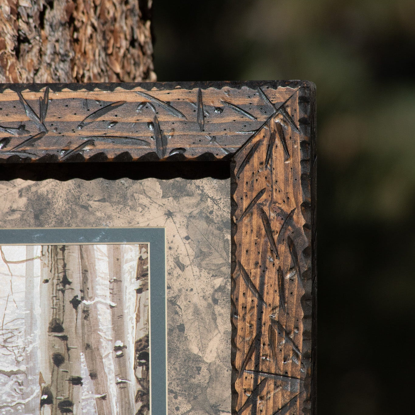 Moose Walking Through the Snow-Cover Forest Large Custom Solid Wood Framed Print