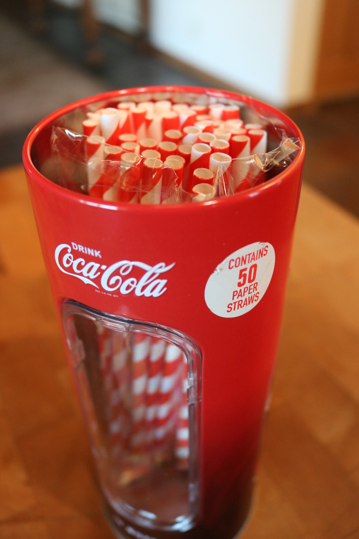 Coca-Cola Metal Tin Straw Holder