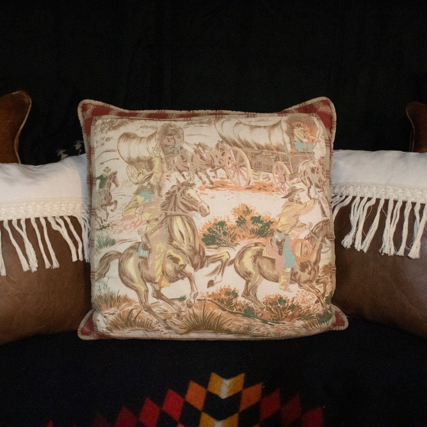 Decorative Throw Pillows Cowboy Horse Theme