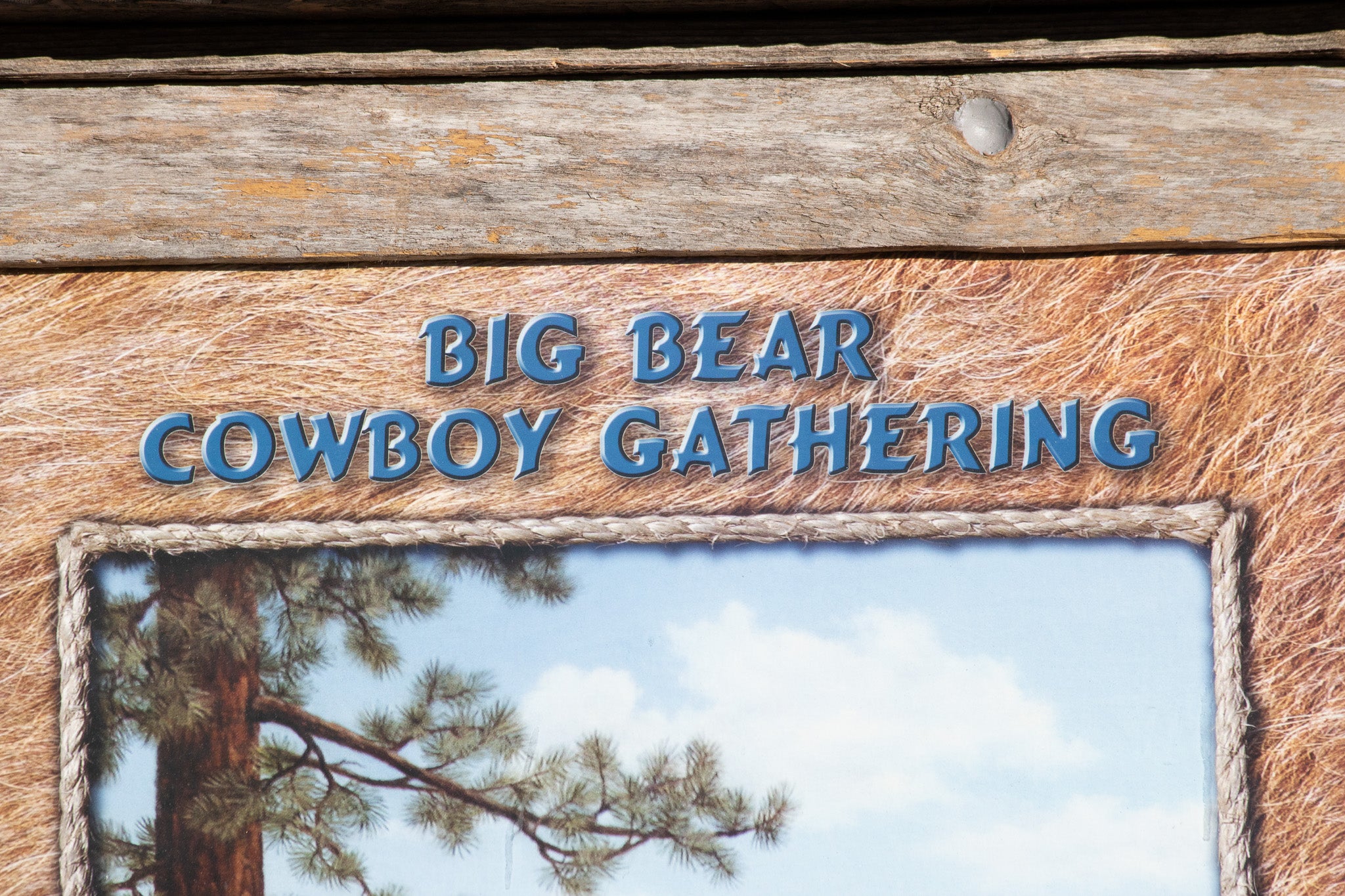 Big Bear Cowboy Gathering 2005 Framed Poster – Rustic Western Wall Art Barnwood Frame 28x34
