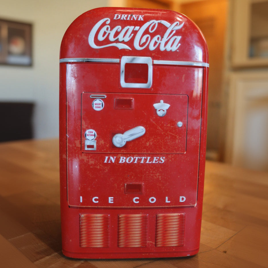 Vintage Coca Cola Vending Machine Tin