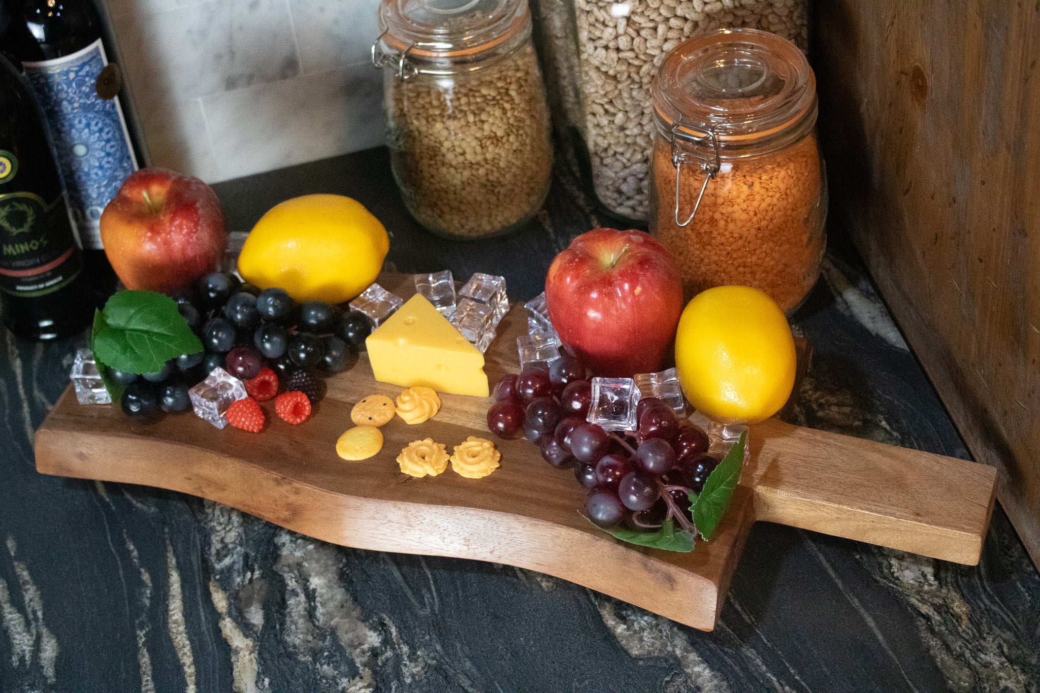 Serving Charcuterie Board with Raised Feet
