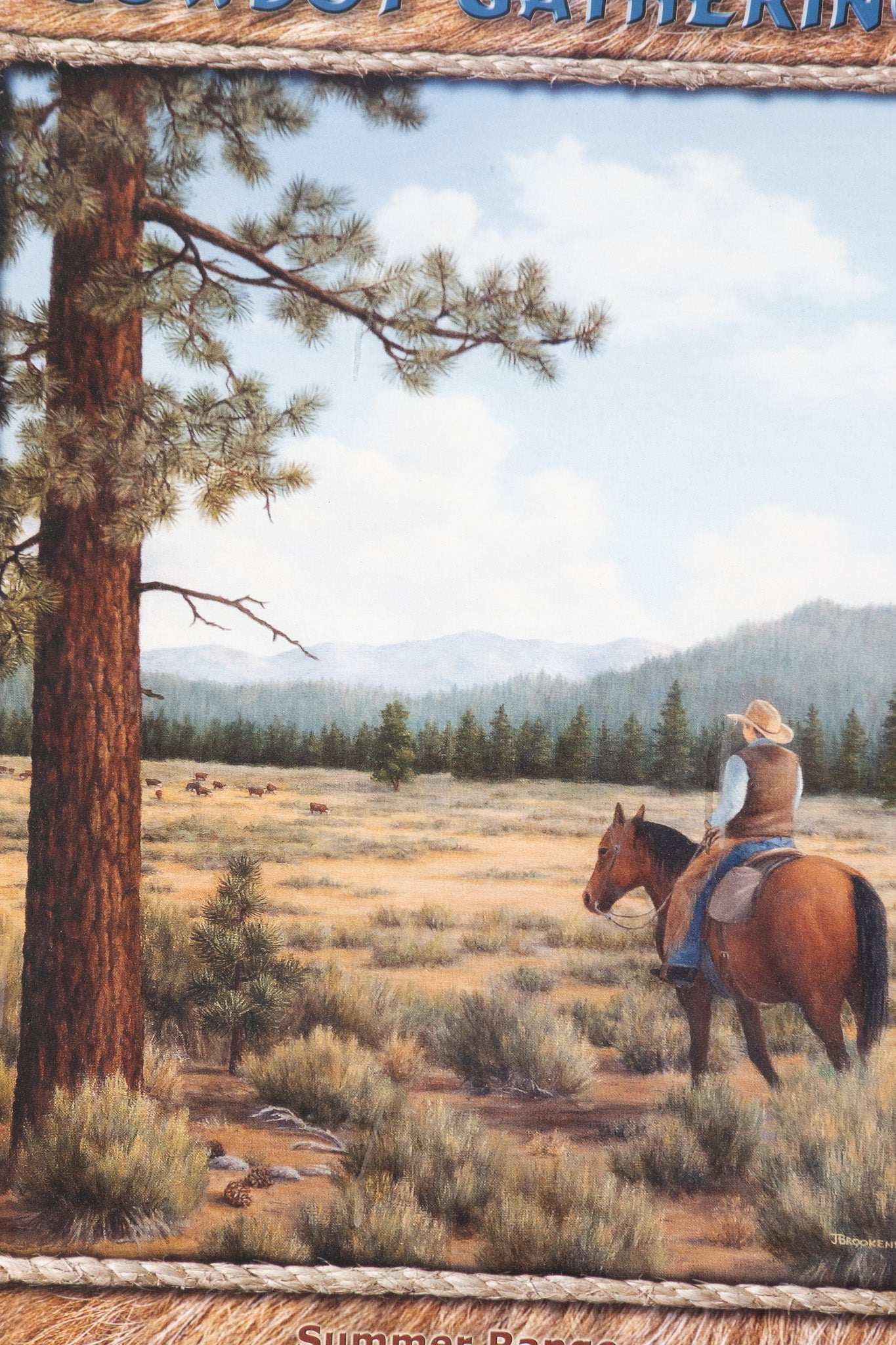 Big Bear Cowboy Gathering 2005 Framed Poster – Rustic Western Wall Art Barnwood Frame 28x34