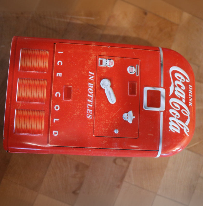 Vintage Coca Cola Vending Machine Tin