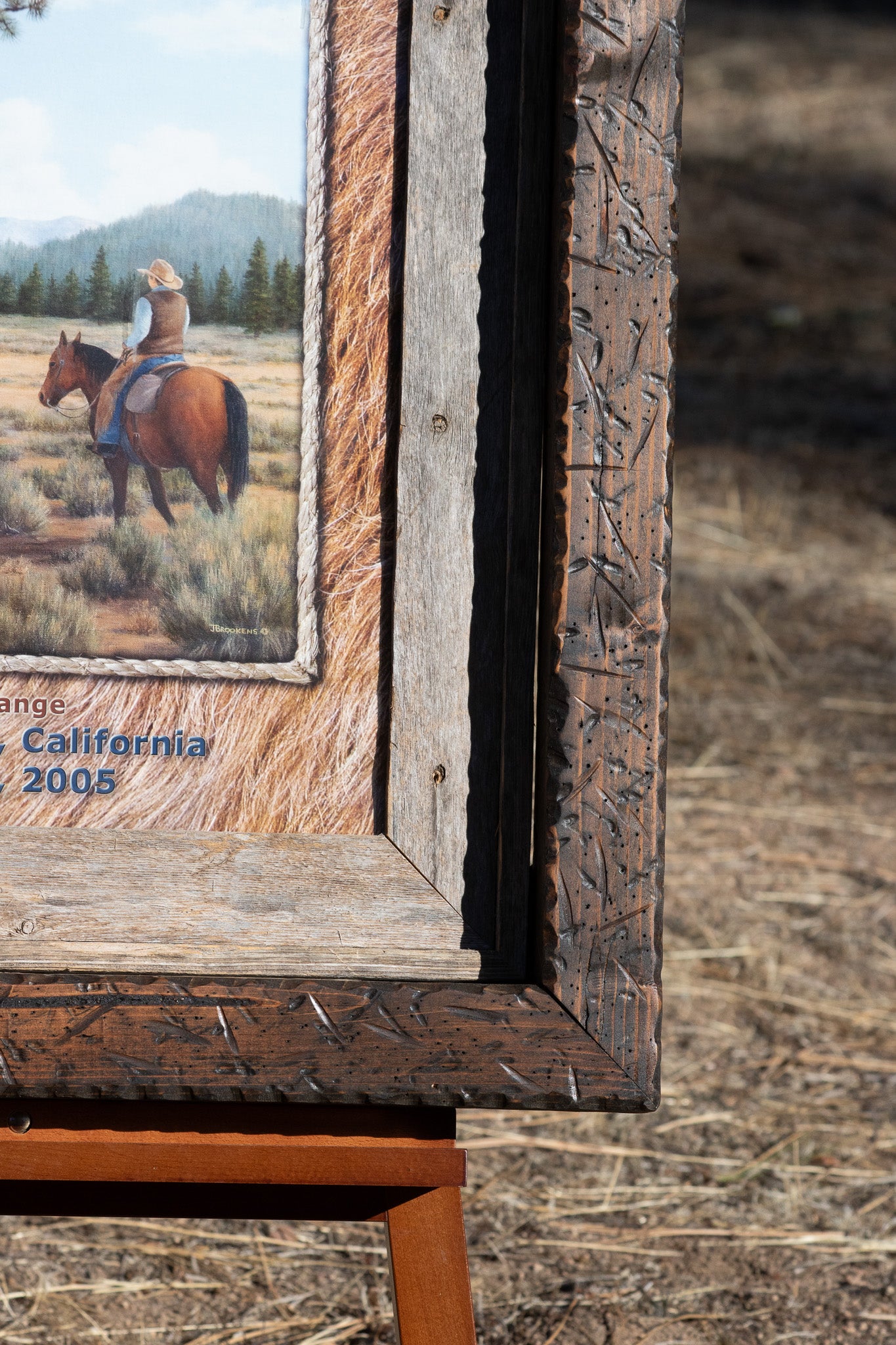 Big Bear Cowboy Gathering 2005 Framed Poster – Rustic Western Wall Art Barnwood Frame 28x34
