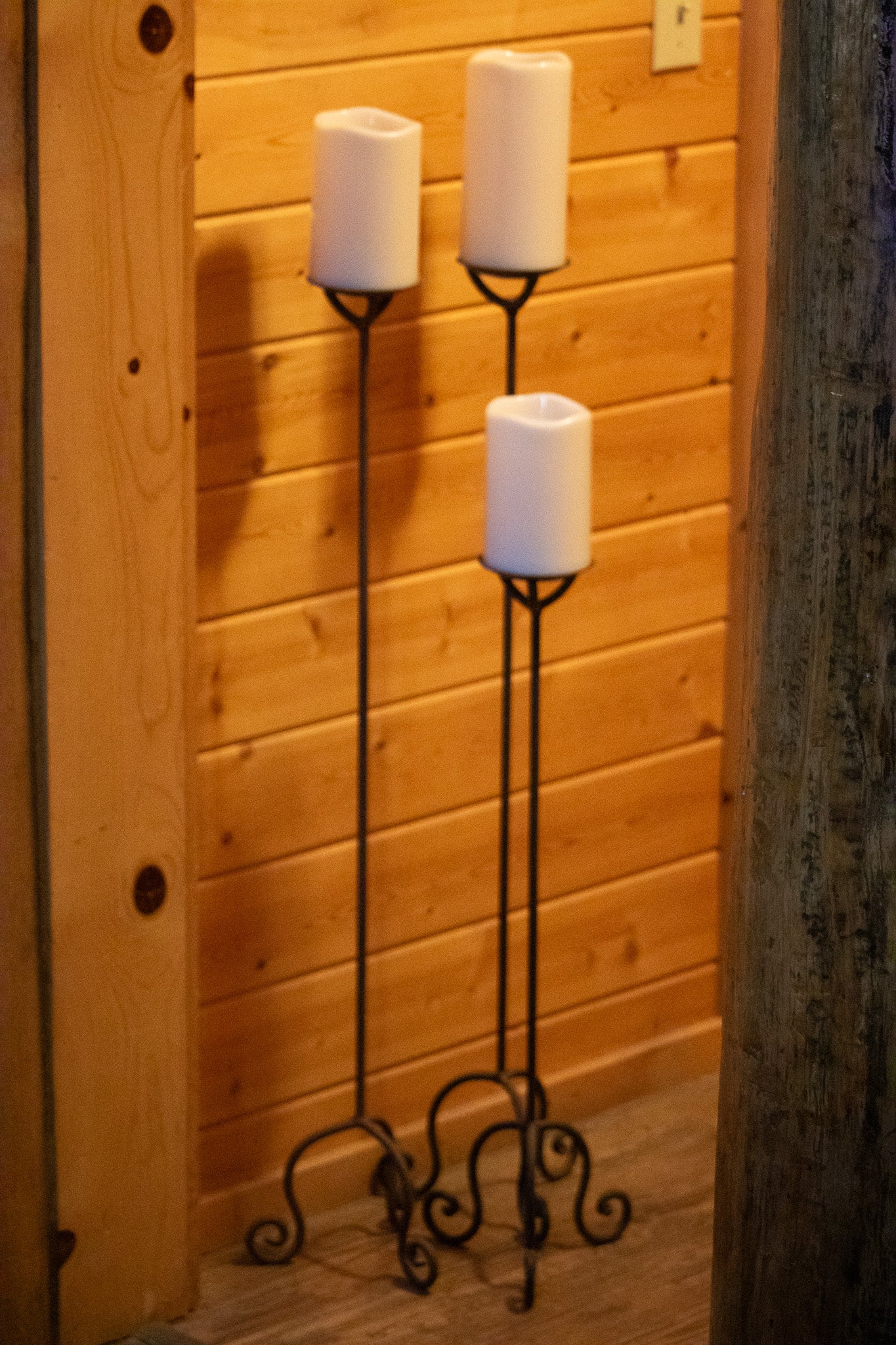 Set of 3 Metal Candle Holders