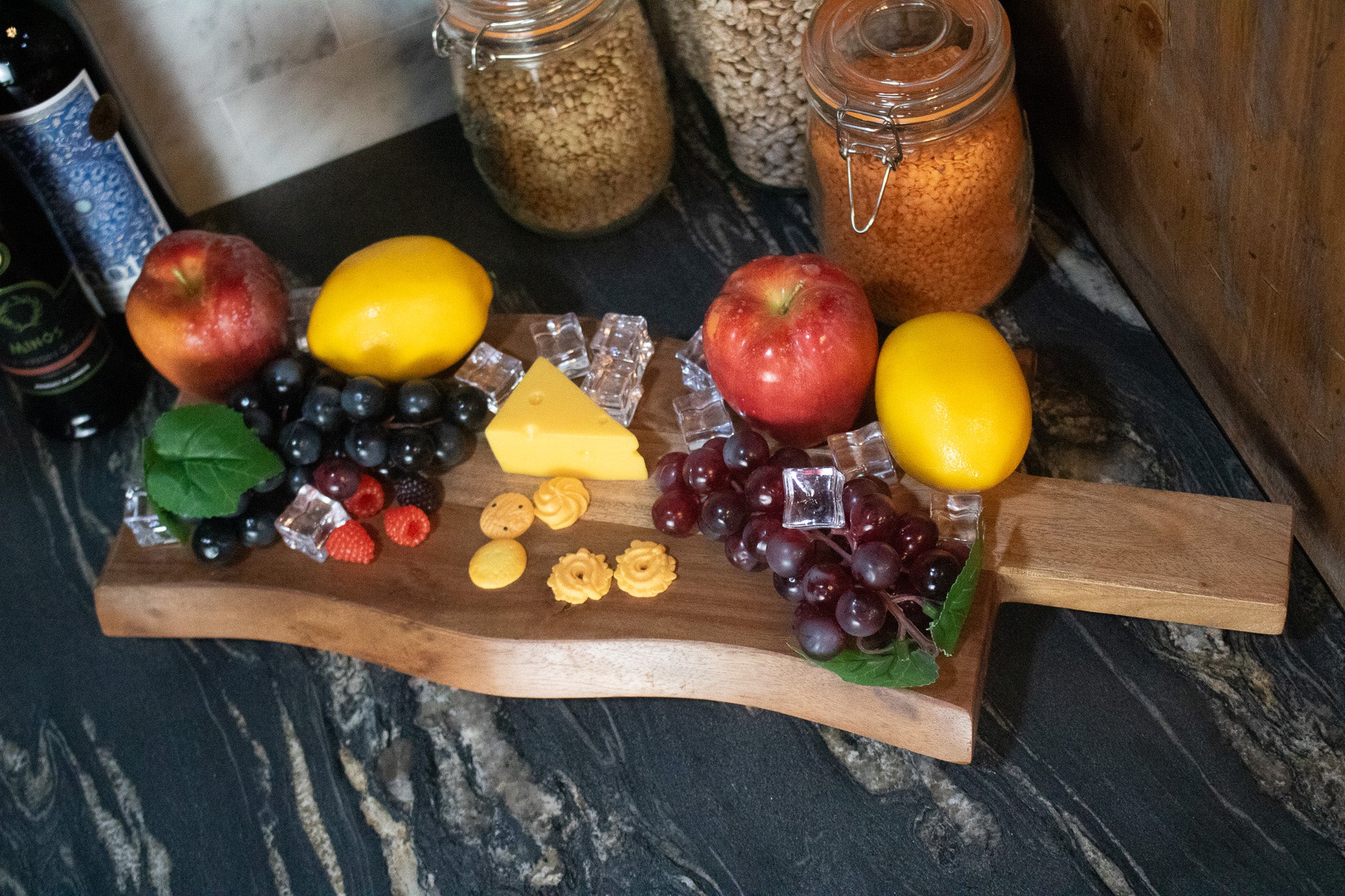 Serving Charcuterie Board with Raised Feet