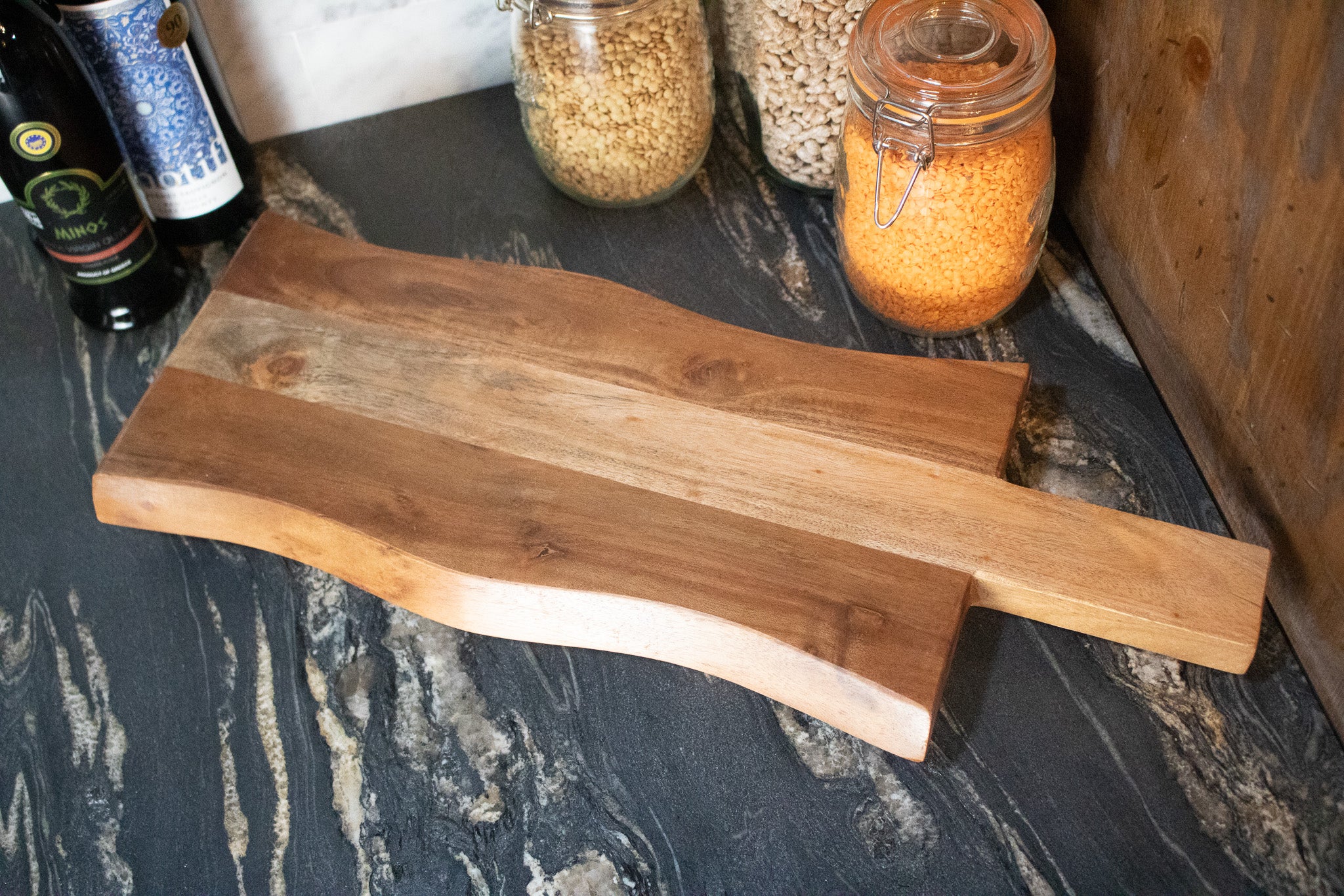 Serving Charcuterie Board with Raised Feet