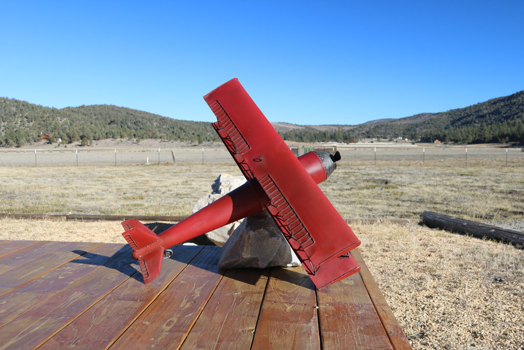 Metal Vintage Red Model Airplane
