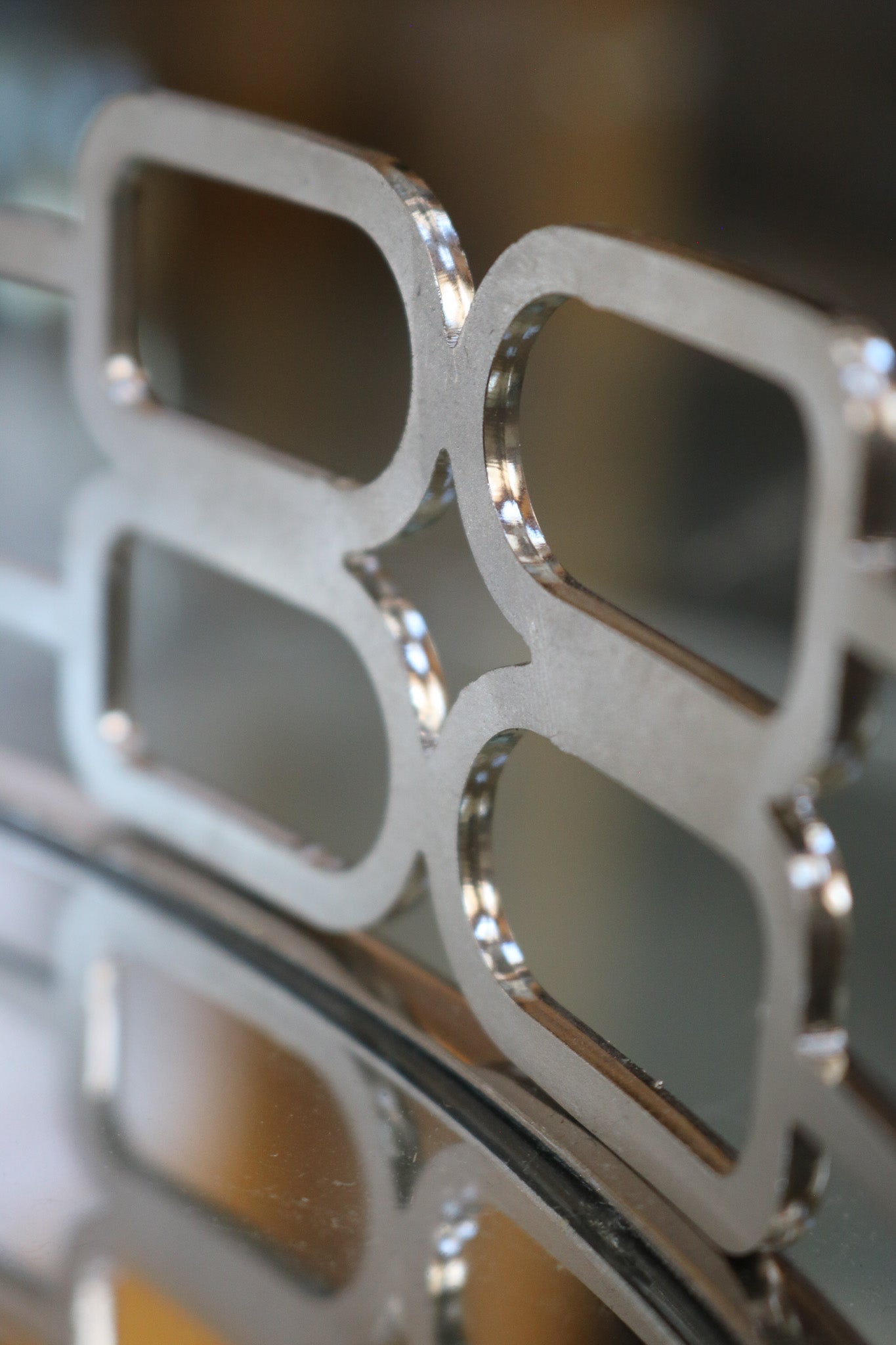 Mirror Tray with Elegant Metal Frame