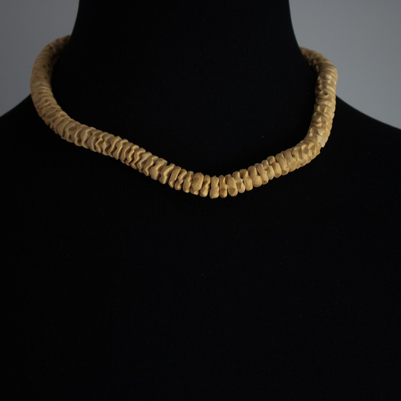 Unique Wooded Beaded Necklace
