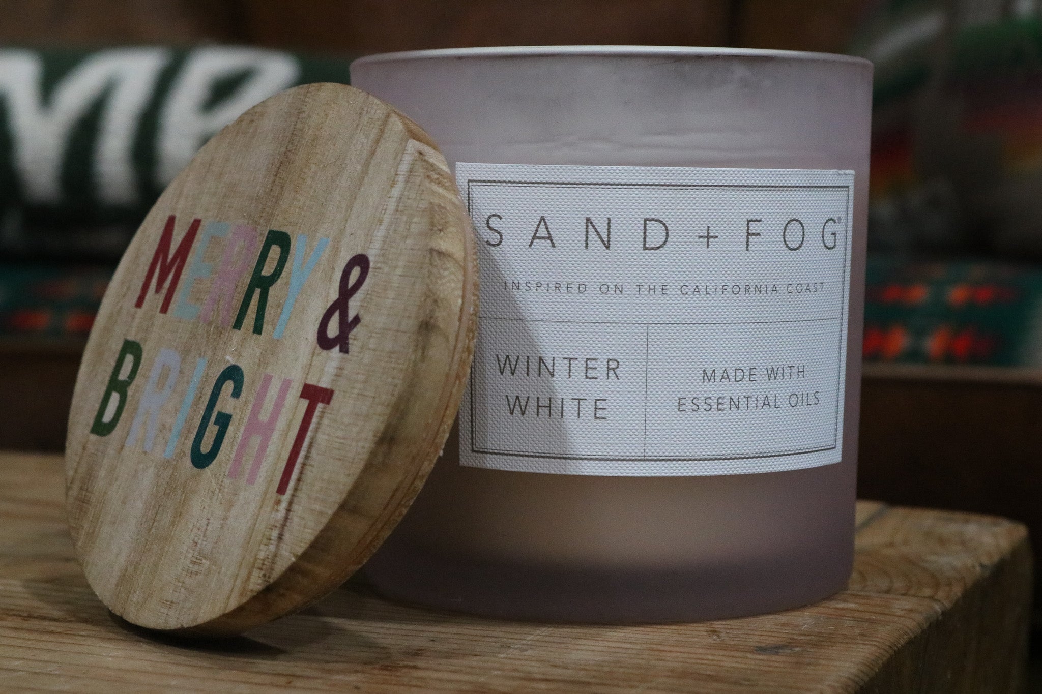 Sand & Fog Merry & Bright Winter Candle White Collection