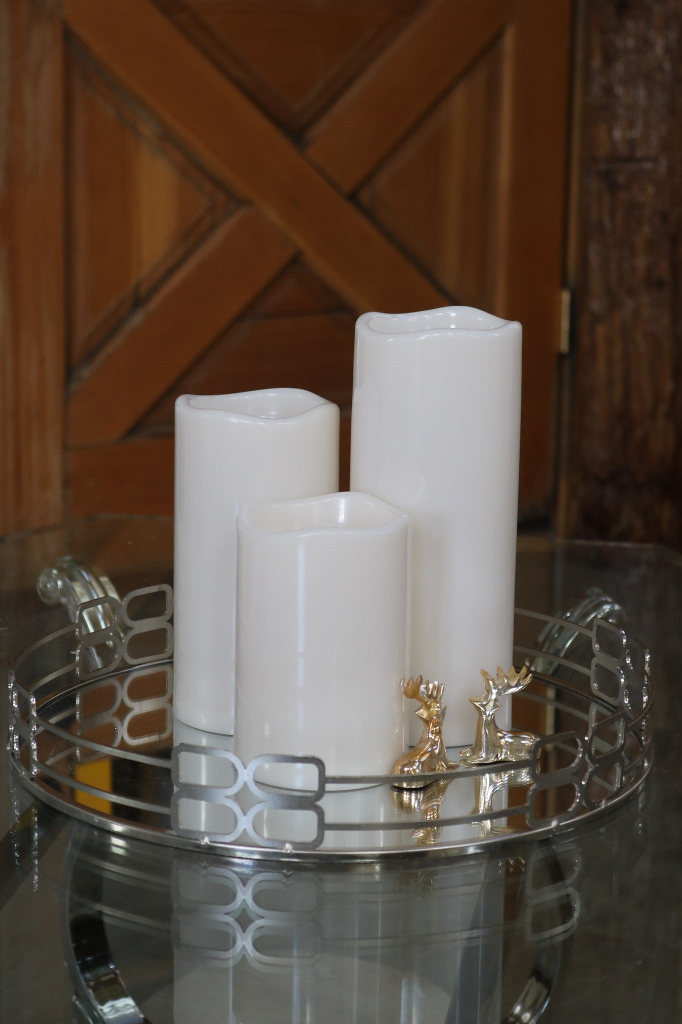 Mirror Tray with Elegant Metal Frame