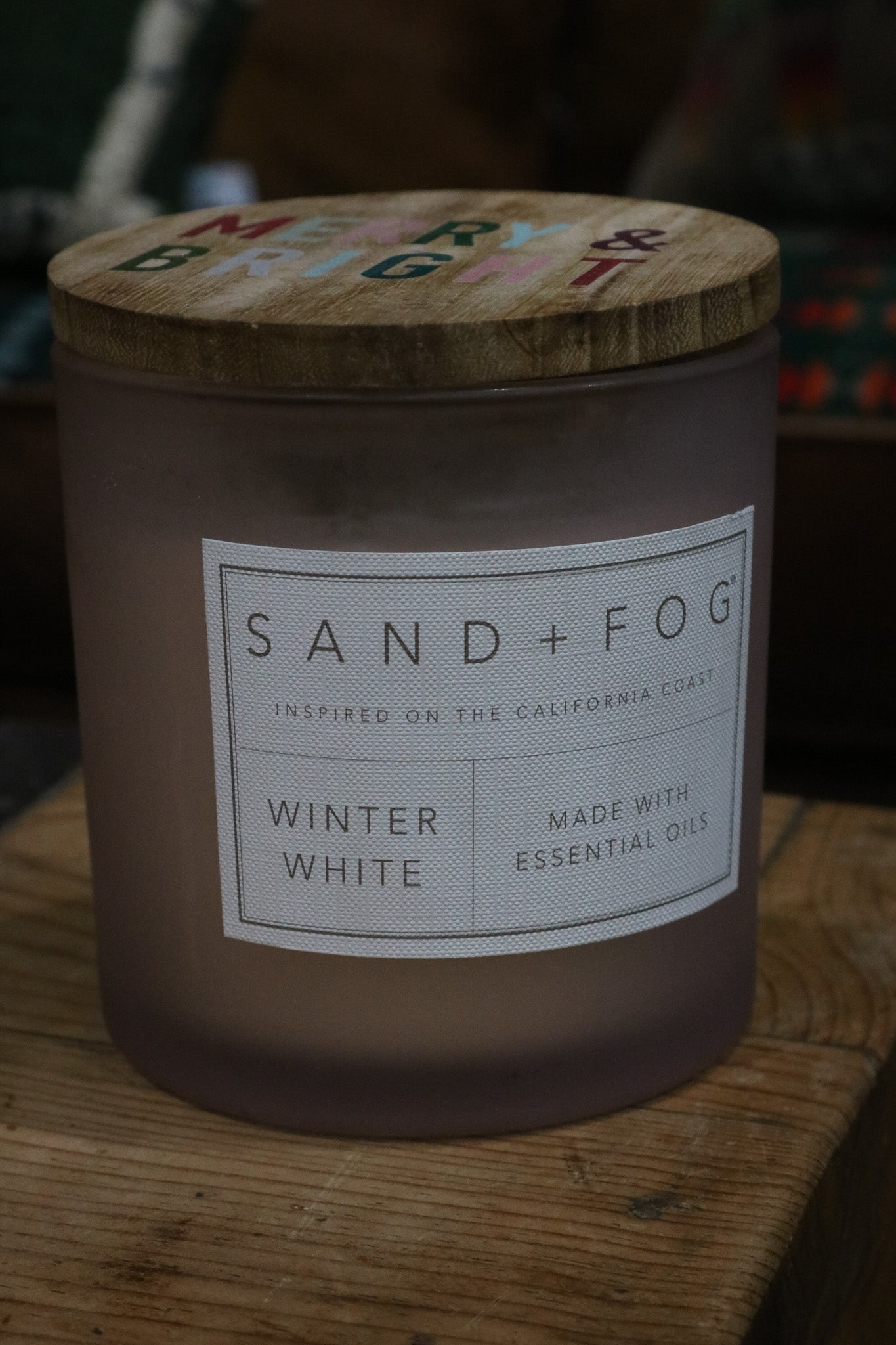 Sand & Fog Merry & Bright Winter Candle White Collection
