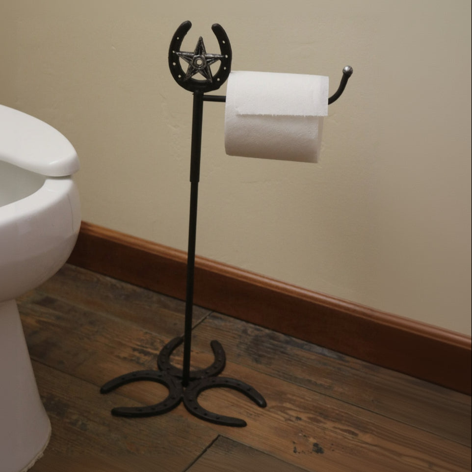 Equestrian Themed Horseshoe & Star Bathroom Toilet Paper Holder